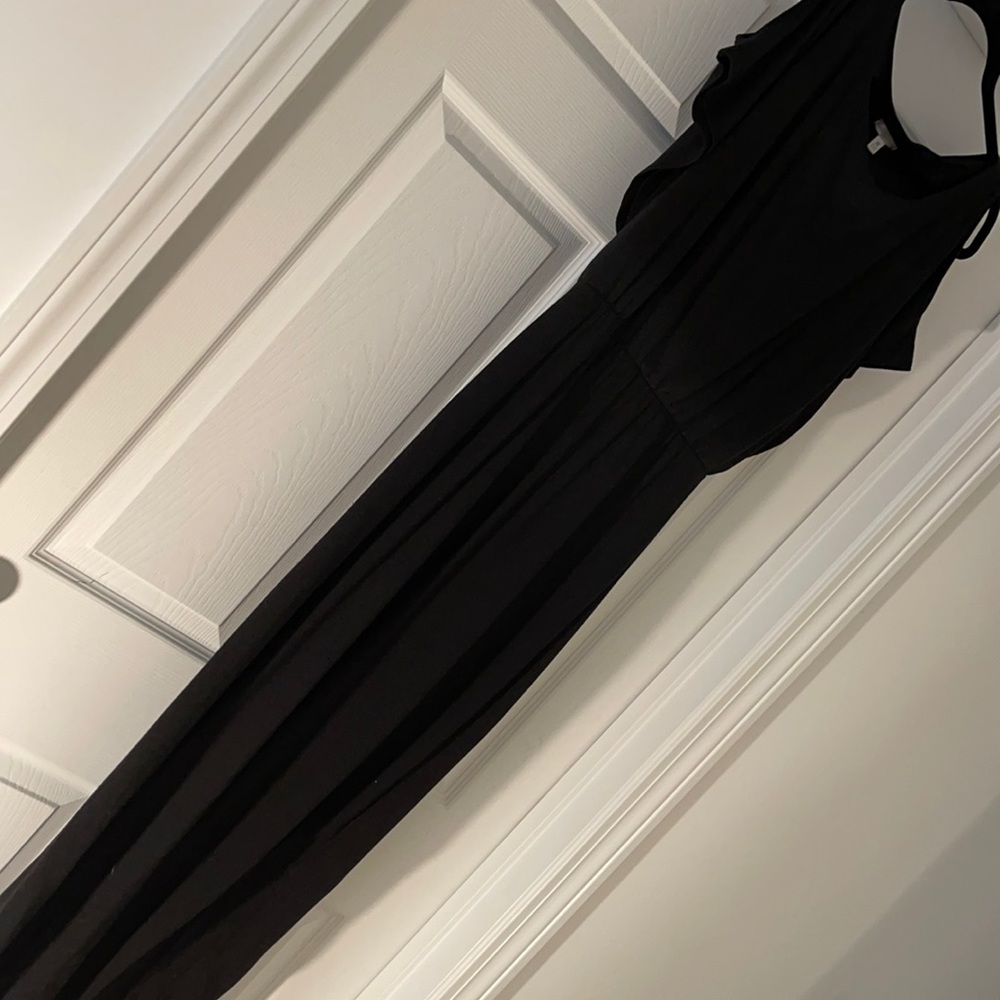 Black Maxi with peekaboo shoulders